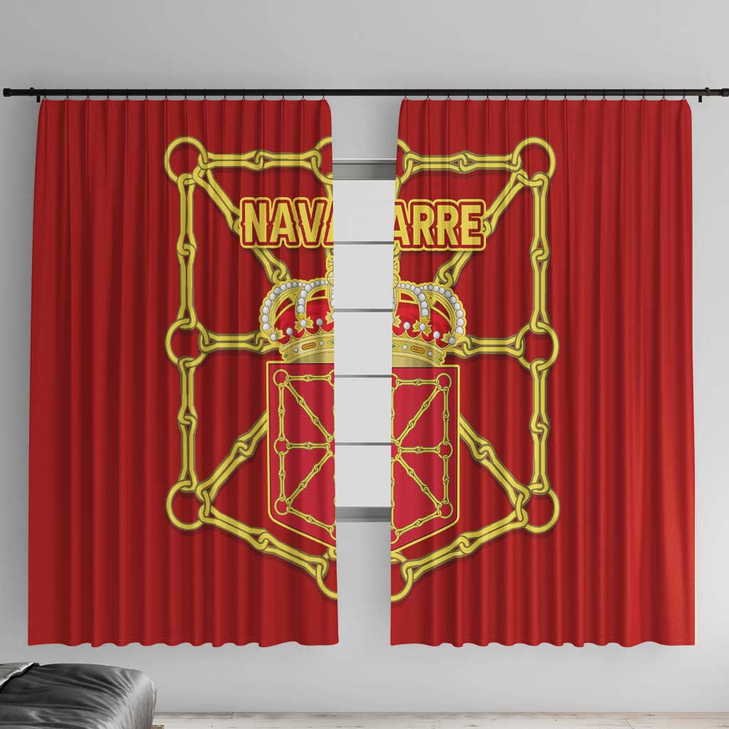 Navarre Flag Window Curtain Autonomous Community of Spain - Wonder Print Shop