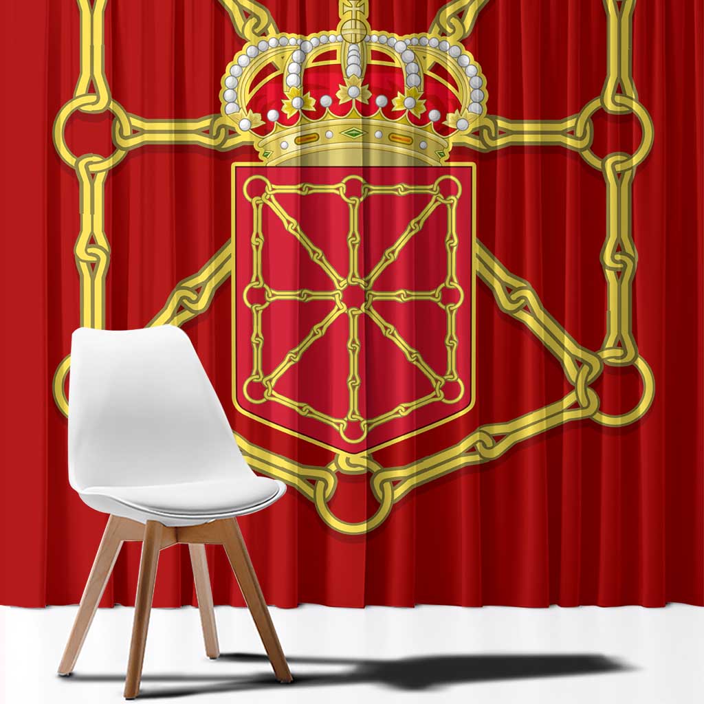 Navarre Flag Window Curtain Autonomous Community of Spain - Wonder Print Shop