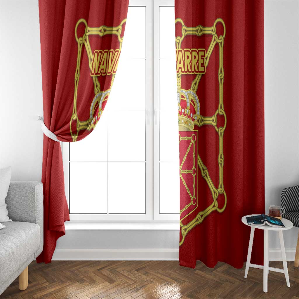 Navarre Flag Window Curtain Autonomous Community of Spain - Wonder Print Shop