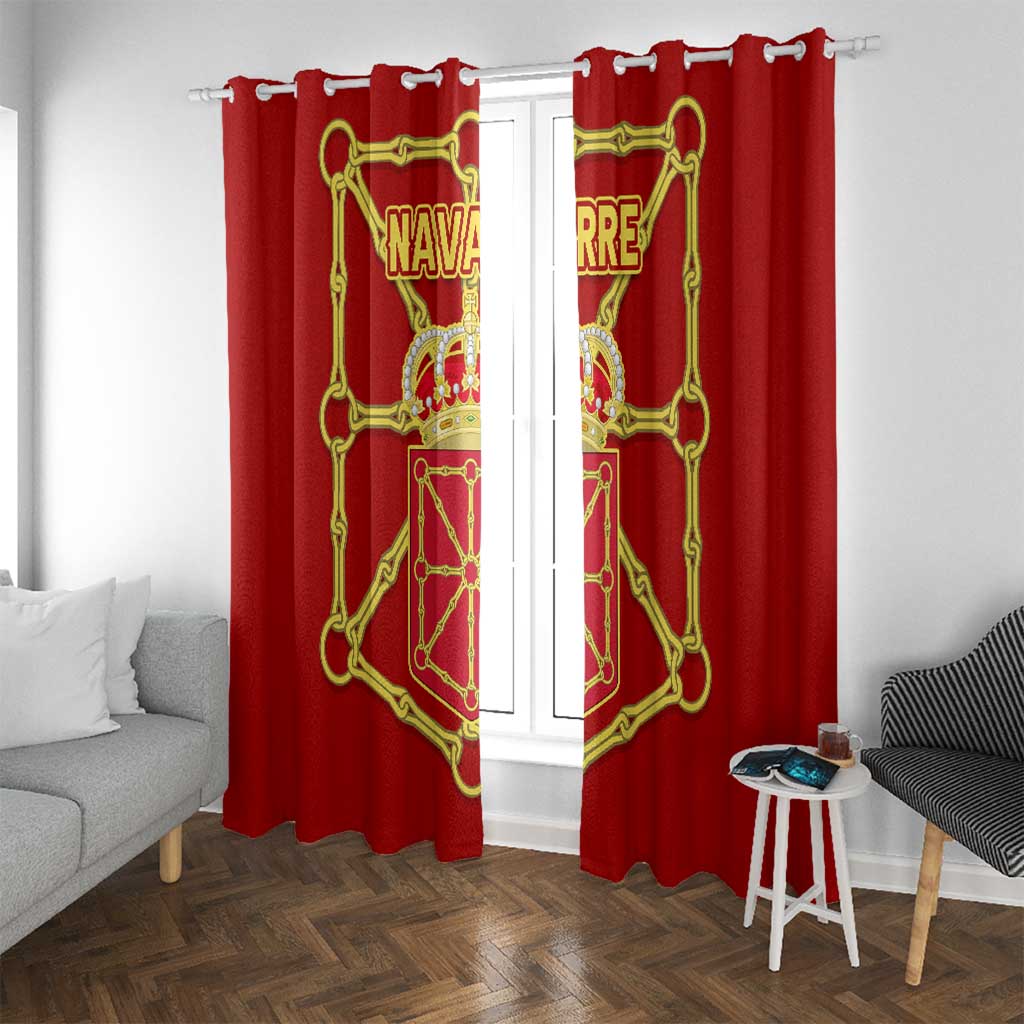Navarre Flag Window Curtain Autonomous Community of Spain - Wonder Print Shop