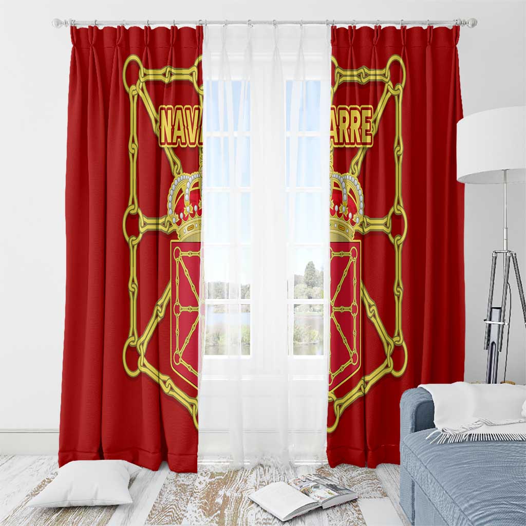 Navarre Flag Window Curtain Autonomous Community of Spain - Wonder Print Shop
