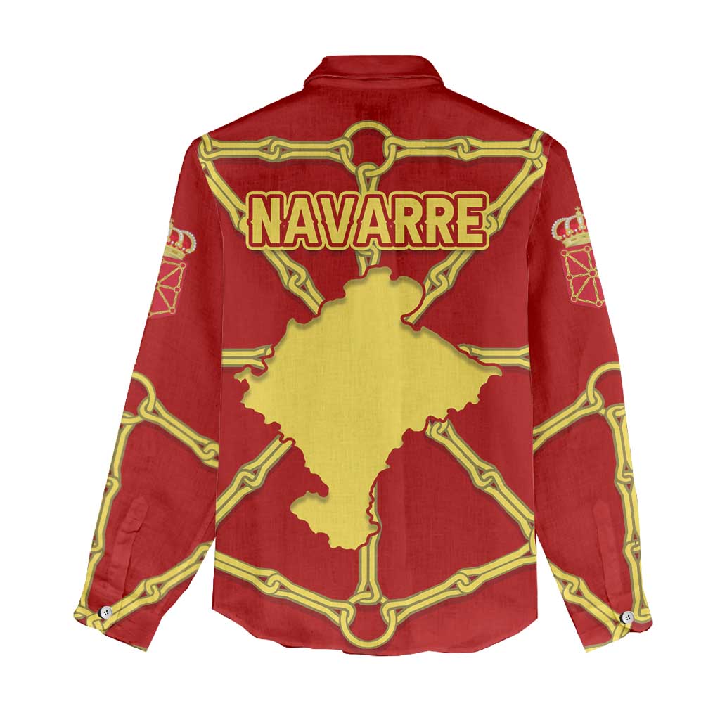 Navarre Flag Women Casual Shirt Autonomous Community of Spain - Wonder Print Shop