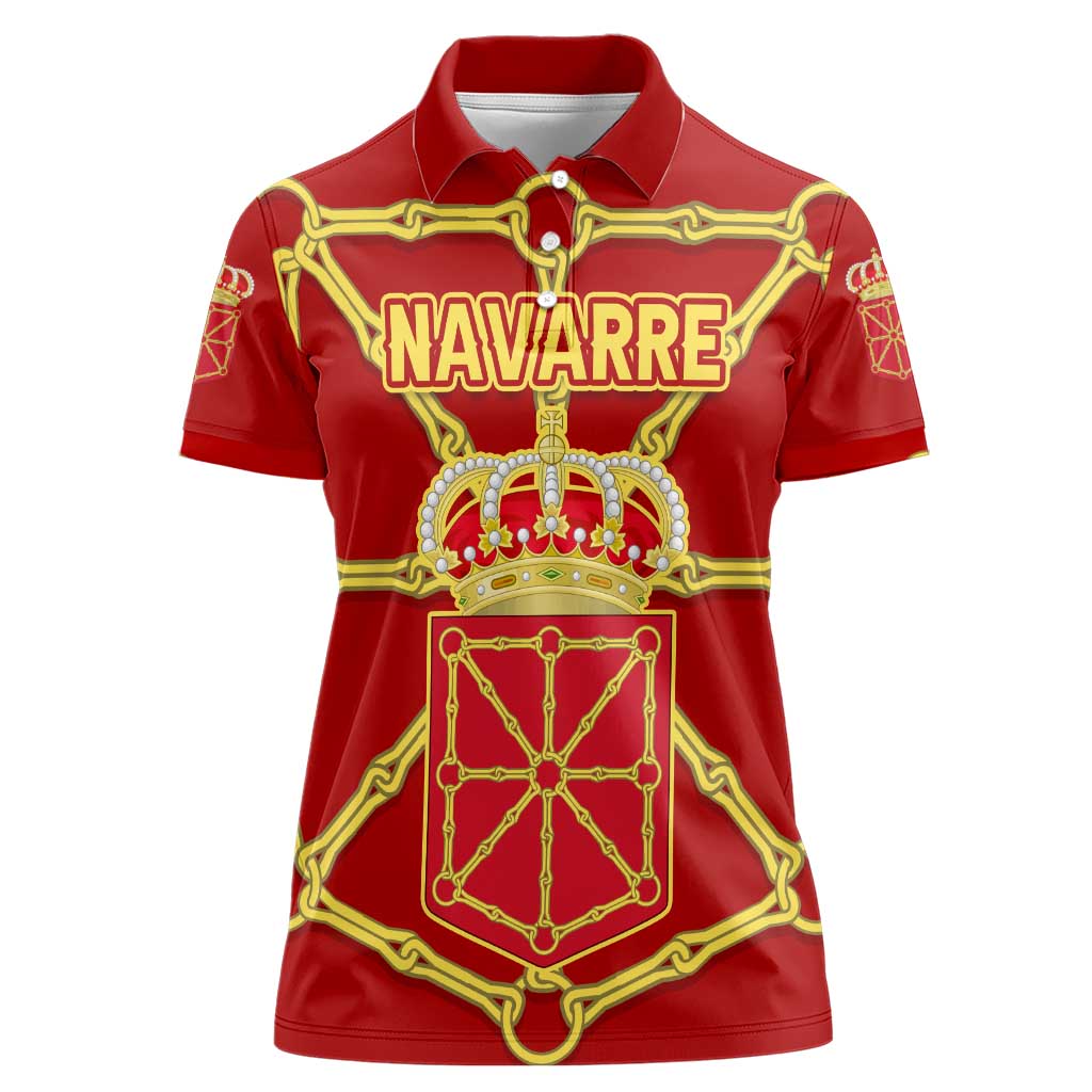Navarre Flag Women Polo Shirt Autonomous Community of Spain - Wonder Print Shop