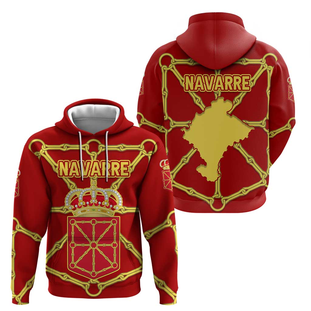 Navarre Flag Zip Hoodie Autonomous Community of Spain - Wonder Print Shop
