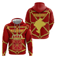 Navarre Flag Zip Hoodie Autonomous Community of Spain - Wonder Print Shop