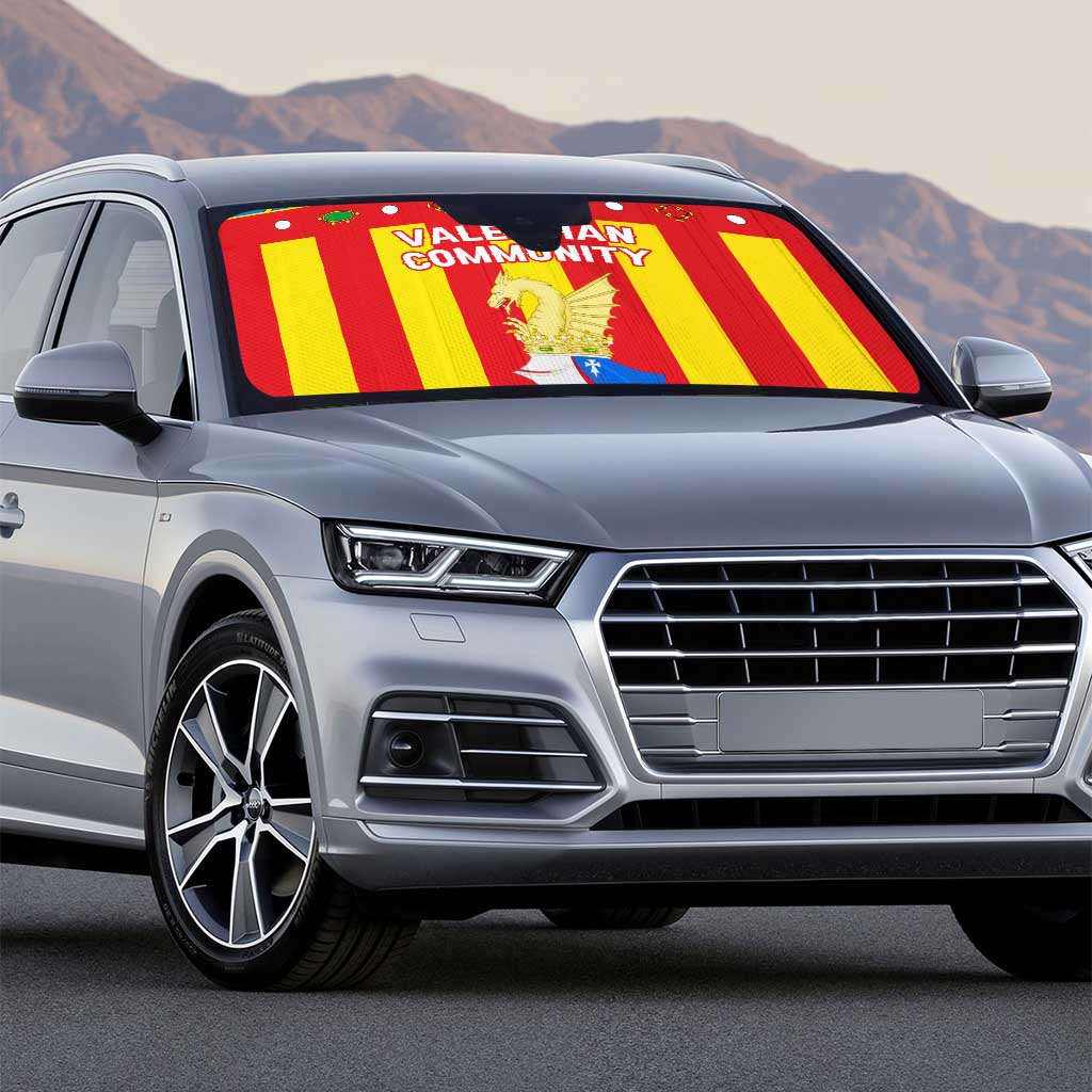 Valencian Community Flag Auto Sun Shade Autonomous Community of Spain - Wonder Print Shop