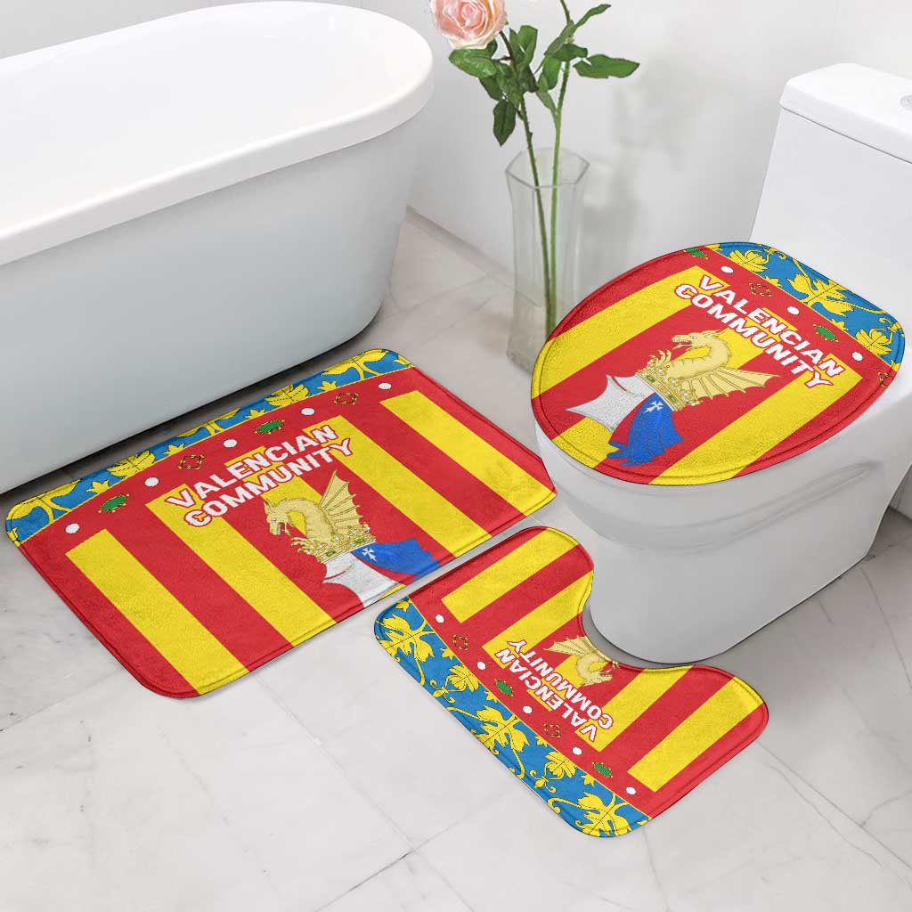 Valencian Community Flag Bathroom Set Autonomous Community of Spain - Wonder Print Shop