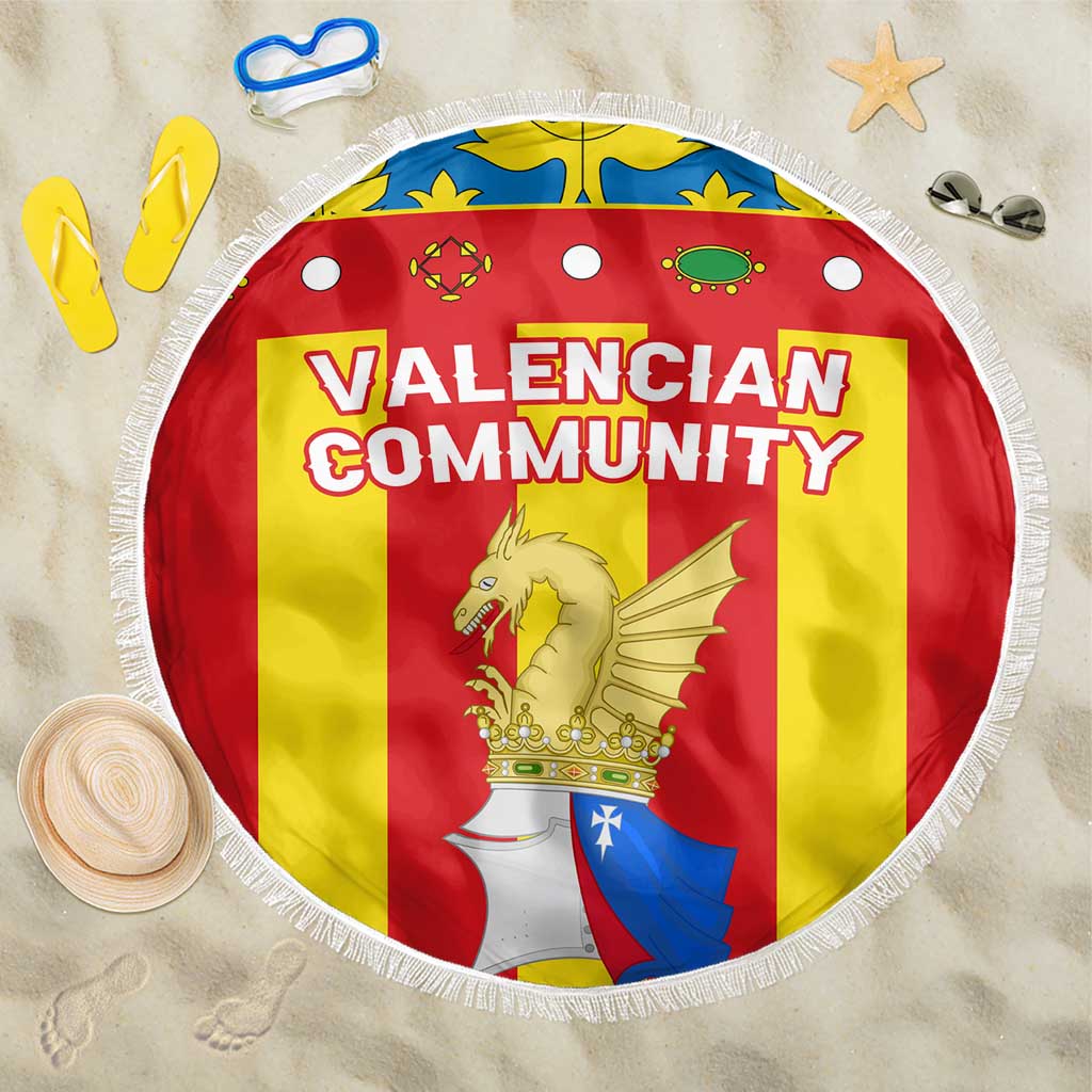 Valencian Community Flag Beach Blanket Autonomous Community of Spain - Wonder Print Shop