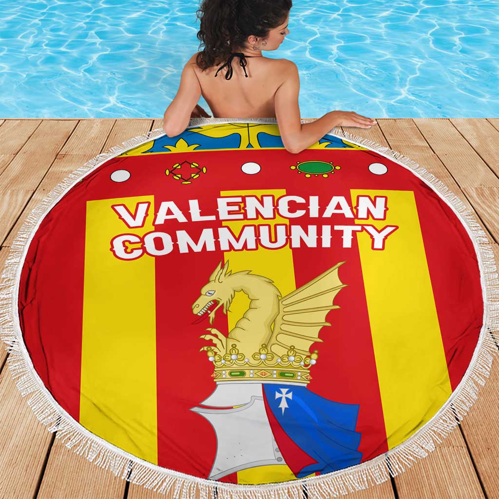 Valencian Community Flag Beach Blanket Autonomous Community of Spain - Wonder Print Shop