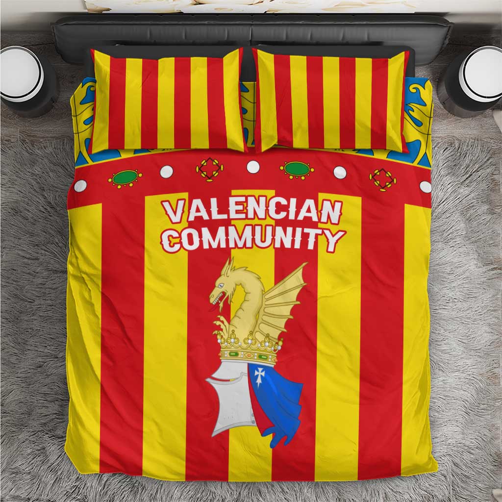 Valencian Community Flag Bedding Set Autonomous Community of Spain - Wonder Print Shop