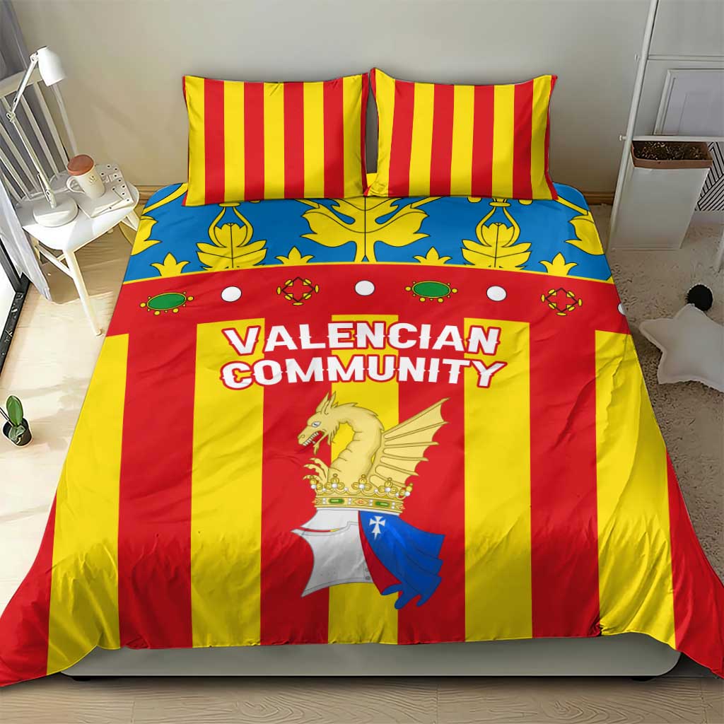 Valencian Community Flag Bedding Set Autonomous Community of Spain - Wonder Print Shop