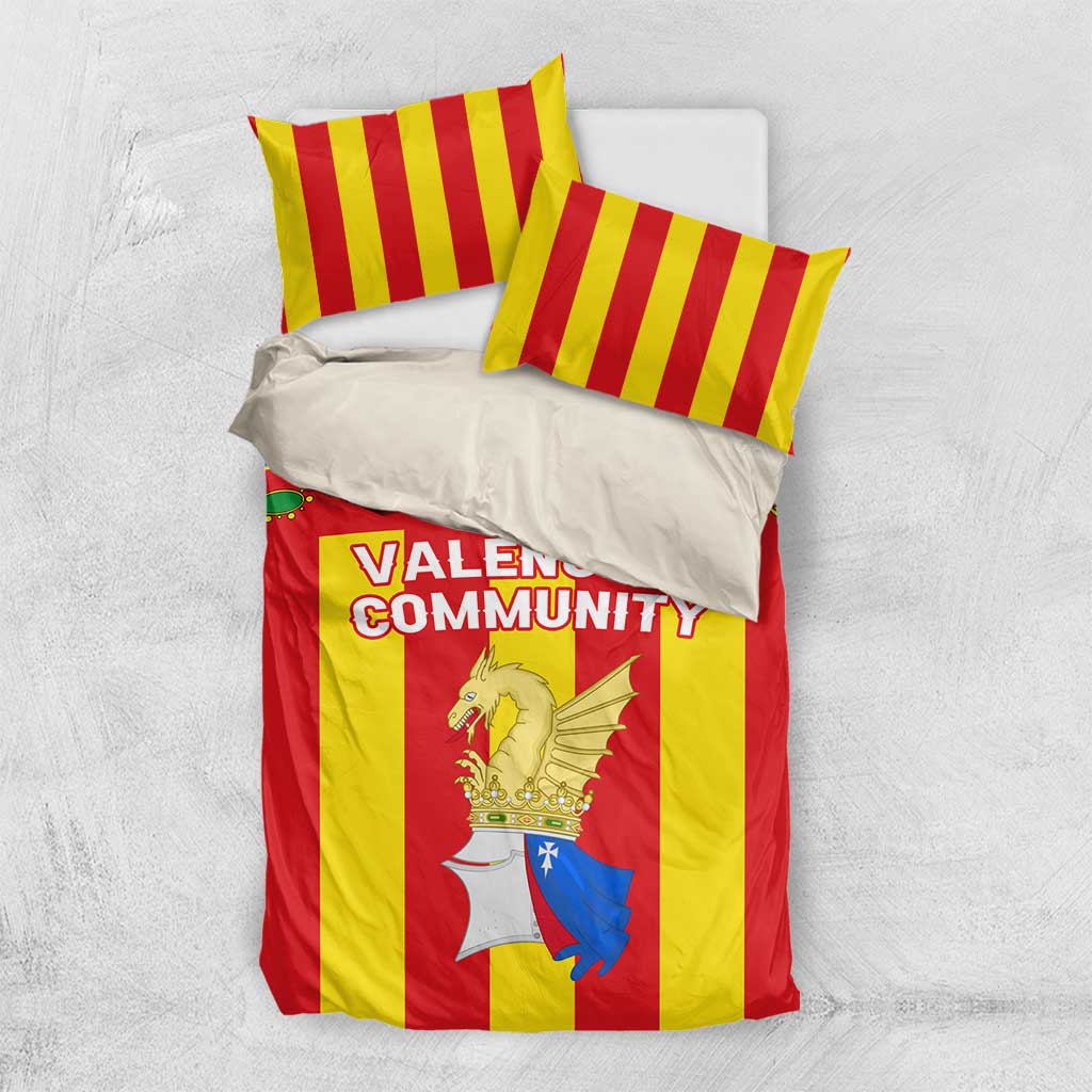 Valencian Community Flag Bedding Set Autonomous Community of Spain - Wonder Print Shop