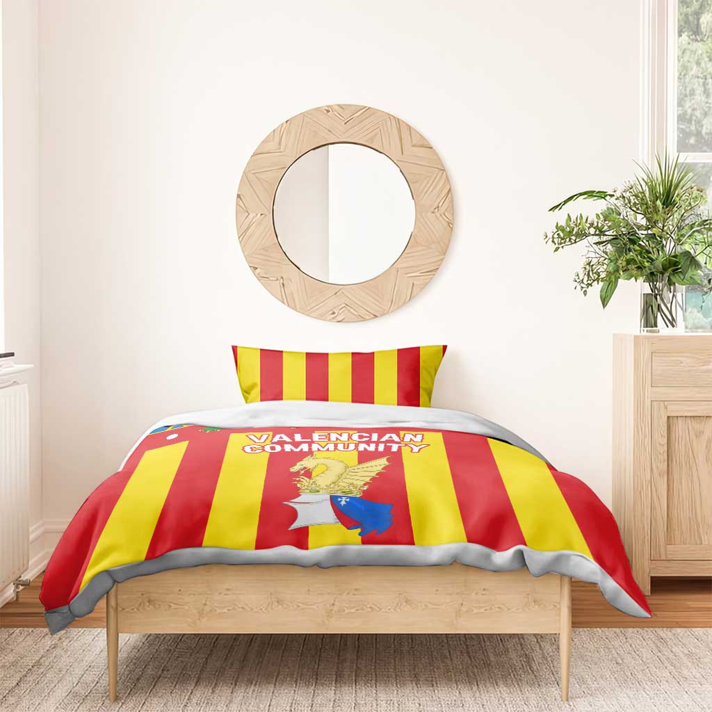 Valencian Community Flag Bedding Set Autonomous Community of Spain - Wonder Print Shop