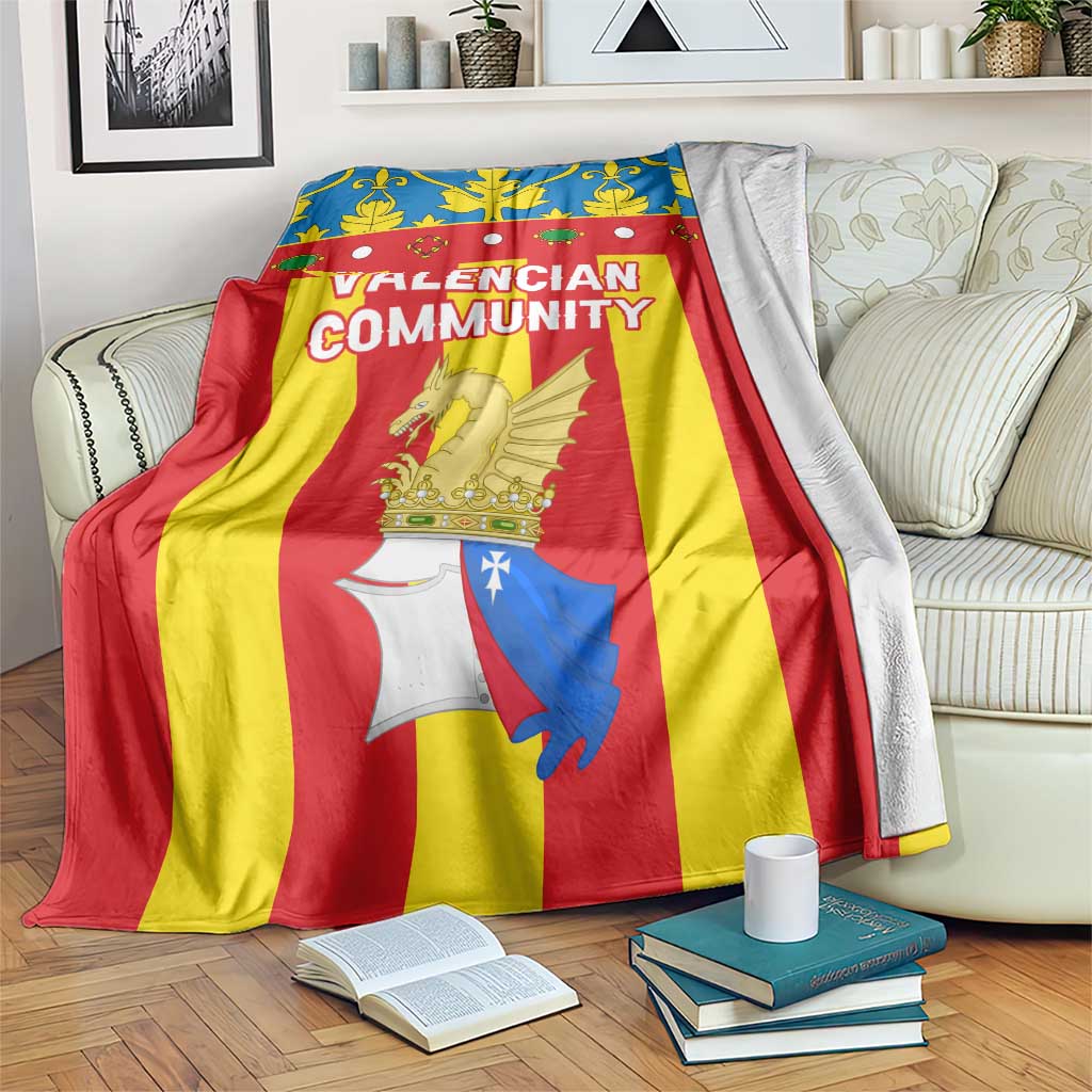 Valencian Community Flag Blanket Autonomous Community of Spain - Wonder Print Shop