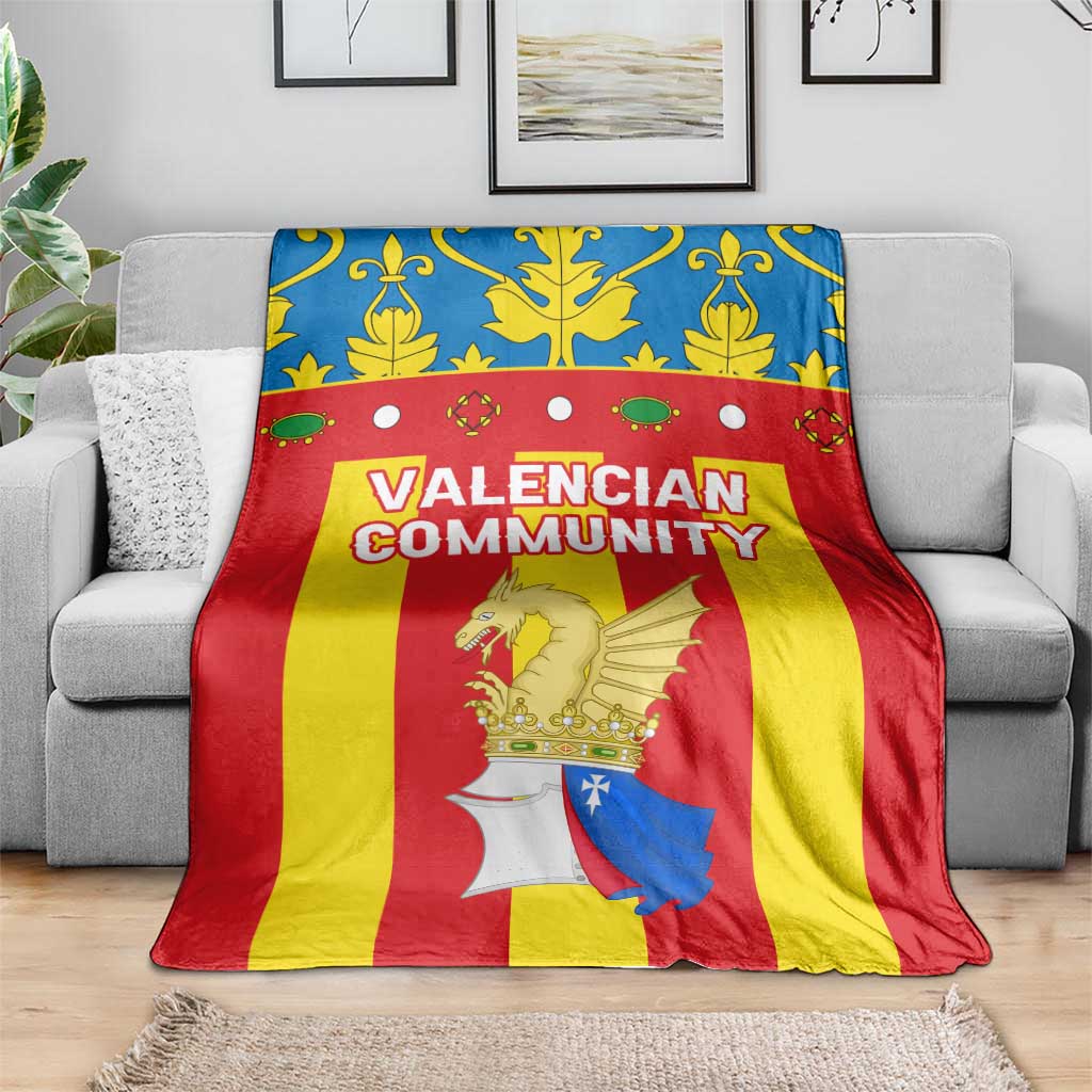 Valencian Community Flag Blanket Autonomous Community of Spain - Wonder Print Shop