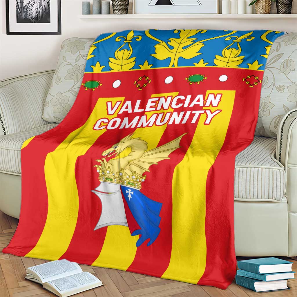 Valencian Community Flag Blanket Autonomous Community of Spain - Wonder Print Shop