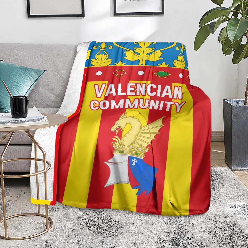 Valencian Community Flag Blanket Autonomous Community of Spain - Wonder Print Shop