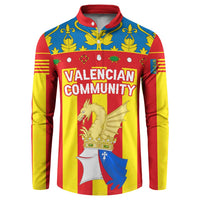 Valencian Community Flag Button Sweatshirt Autonomous Community of Spain - Wonder Print Shop