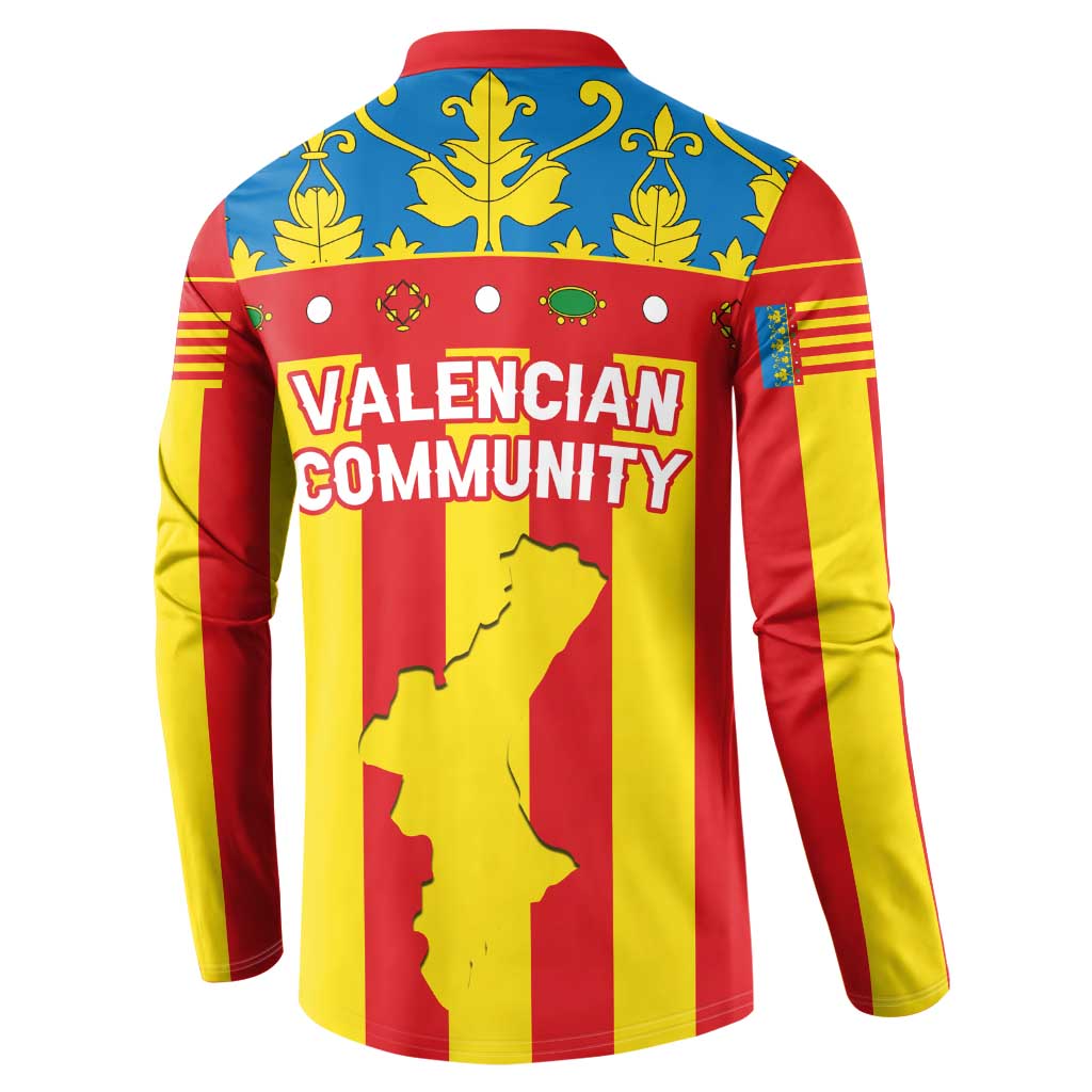 Valencian Community Flag Button Sweatshirt Autonomous Community of Spain - Wonder Print Shop
