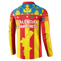 Valencian Community Flag Button Sweatshirt Autonomous Community of Spain - Wonder Print Shop
