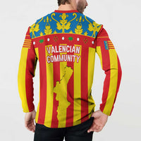 Valencian Community Flag Button Sweatshirt Autonomous Community of Spain - Wonder Print Shop