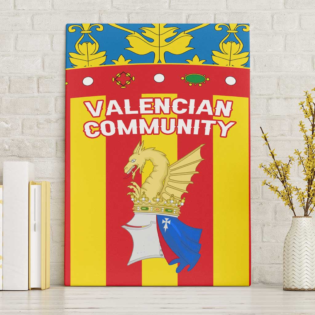 Valencian Community Flag Canvas Wall Art Autonomous Community of Spain - Wonder Print Shop