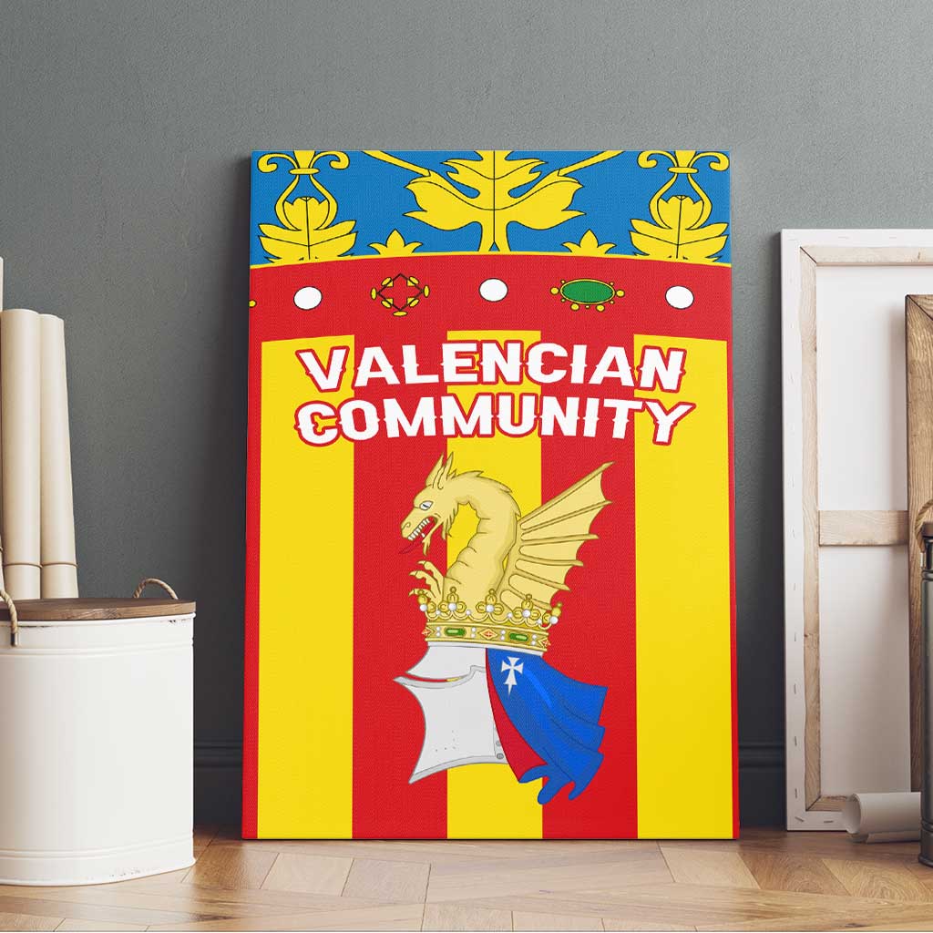 Valencian Community Flag Canvas Wall Art Autonomous Community of Spain - Wonder Print Shop