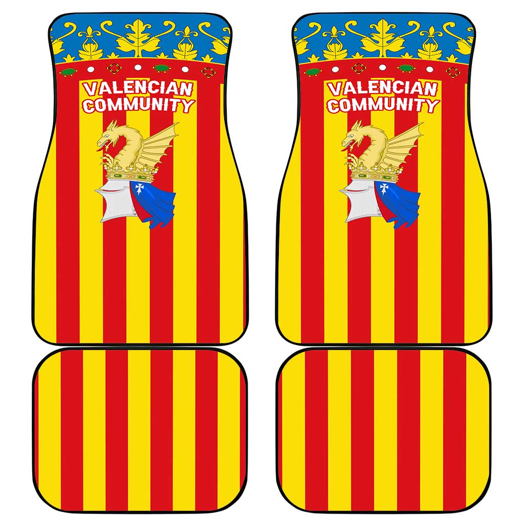 Valencian Community Flag Car Mats Autonomous Community of Spain - Wonder Print Shop