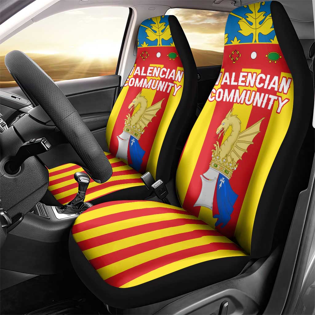 Valencian Community Flag Car Seat Cover Autonomous Community of Spain - Wonder Print Shop