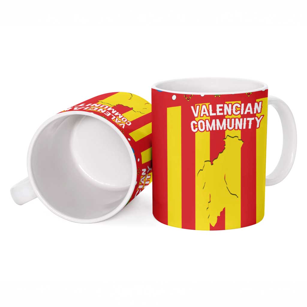 Valencian Community Flag Ceramic Mug Autonomous Community of Spain - Wonder Print Shop
