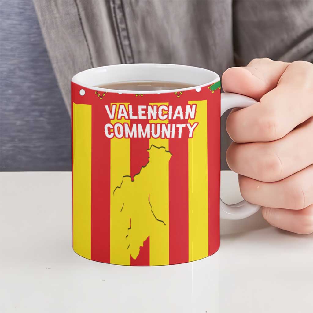 Valencian Community Flag Ceramic Mug Autonomous Community of Spain - Wonder Print Shop