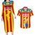 Valencian Community Flag Couples Matching Long Sleeve Bodycon Dress and Hawaiian Shirt Autonomous Community of Spain - Wonder Print Shop