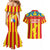Valencian Community Flag Couples Matching Mermaid Dress and Hawaiian Shirt Autonomous Community of Spain - Wonder Print Shop