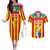 Valencian Community Flag Couples Matching Off The Shoulder Long Sleeve Dress and Hawaiian Shirt Autonomous Community of Spain - Wonder Print Shop