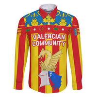 Valencian Community Flag Family Matching Long Sleeve Bodycon Dress and Hawaiian Shirt Autonomous Community of Spain - Wonder Print Shop