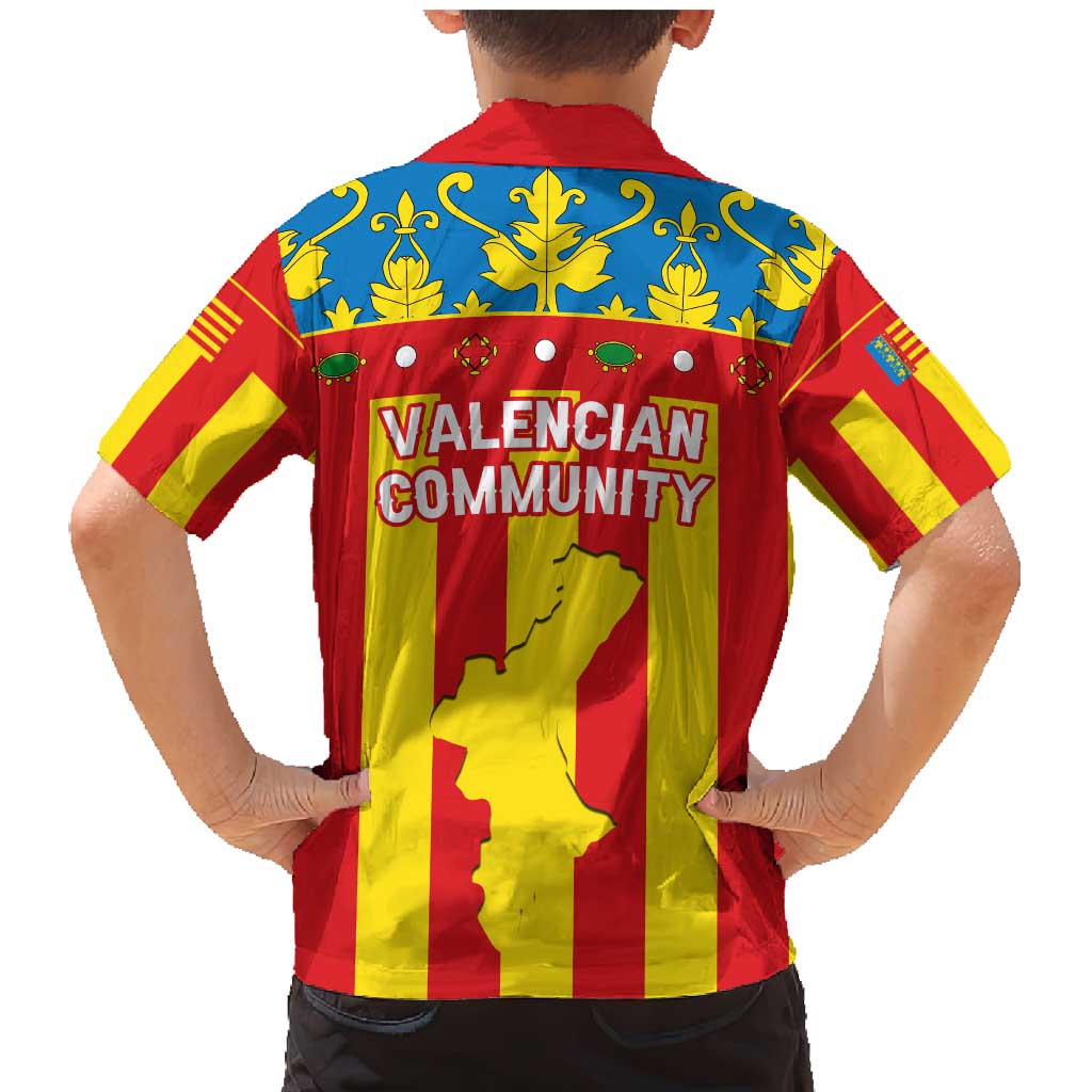 Valencian Community Flag Family Matching Mermaid Dress and Hawaiian Shirt Autonomous Community of Spain - Wonder Print Shop
