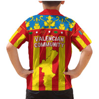 Valencian Community Flag Family Matching Mermaid Dress and Hawaiian Shirt Autonomous Community of Spain - Wonder Print Shop