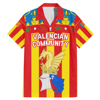 Valencian Community Flag Family Matching Mermaid Dress and Hawaiian Shirt Autonomous Community of Spain - Wonder Print Shop