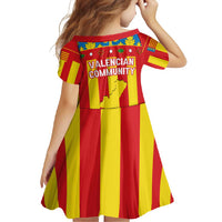 Valencian Community Flag Family Matching Off Shoulder Maxi Dress and Hawaiian Shirt Autonomous Community of Spain - Wonder Print Shop