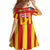 Valencian Community Flag Family Matching Off Shoulder Maxi Dress and Hawaiian Shirt Autonomous Community of Spain - Wonder Print Shop