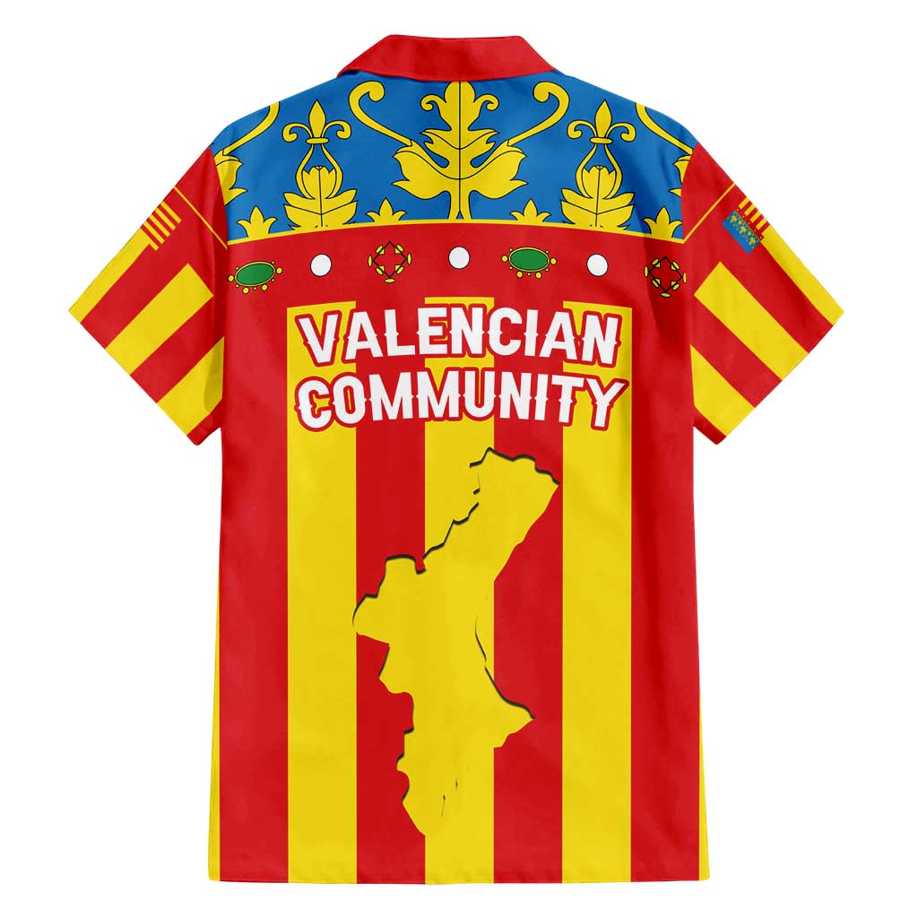 Valencian Community Flag Family Matching Summer Maxi Dress and Hawaiian Shirt Autonomous Community of Spain - Wonder Print Shop