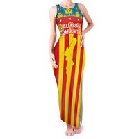 Valencian Community Flag Family Matching Tank Maxi Dress and Hawaiian Shirt Autonomous Community of Spain - Wonder Print Shop