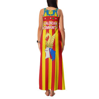 Valencian Community Flag Family Matching Tank Maxi Dress and Hawaiian Shirt Autonomous Community of Spain - Wonder Print Shop