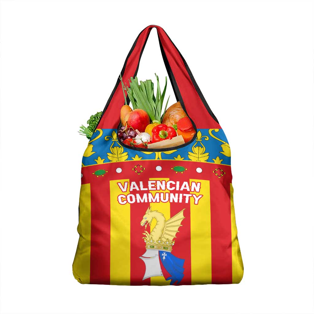 Valencian Community Flag Grocery Bag Autonomous Community of Spain - Wonder Print Shop