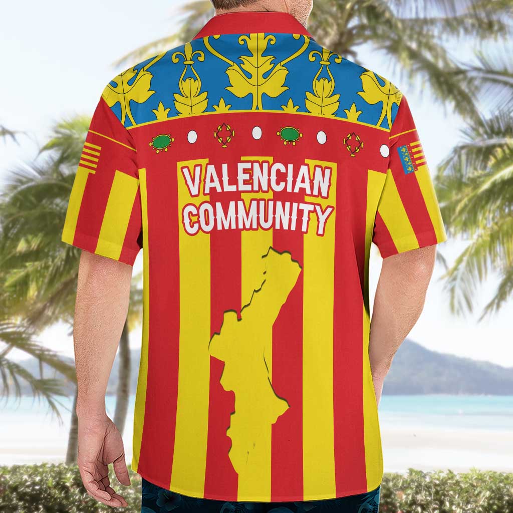 Valencian Community Flag Hawaiian Shirt Autonomous Community of Spain - Wonder Print Shop