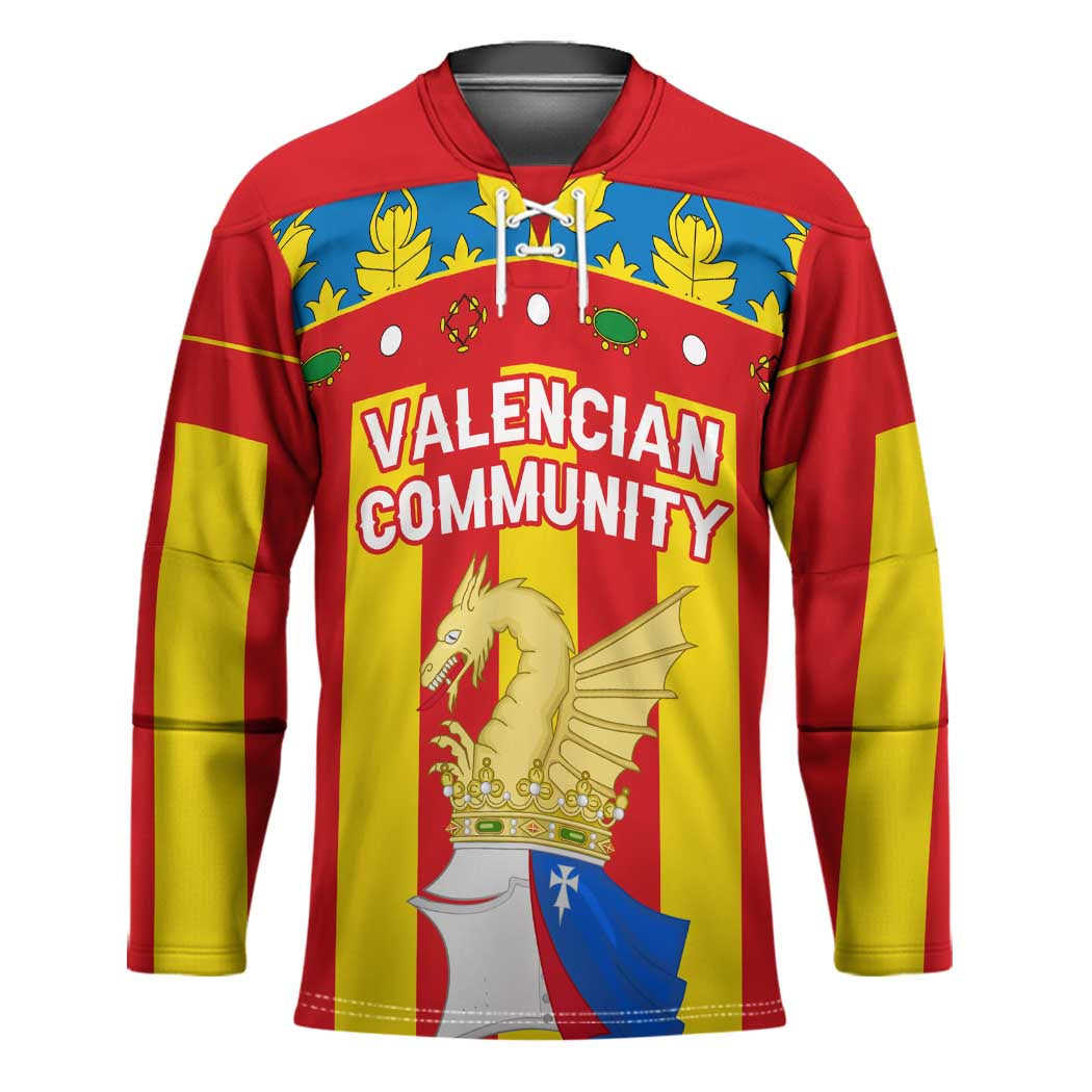 Valencian Community Flag Hockey Jersey Autonomous Community of Spain - Wonder Print Shop