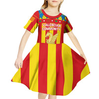 Valencian Community Flag Kid Short Sleeve Dress Autonomous Community of Spain - Wonder Print Shop