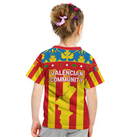 Valencian Community Flag Kid T Shirt Autonomous Community of Spain - Wonder Print Shop