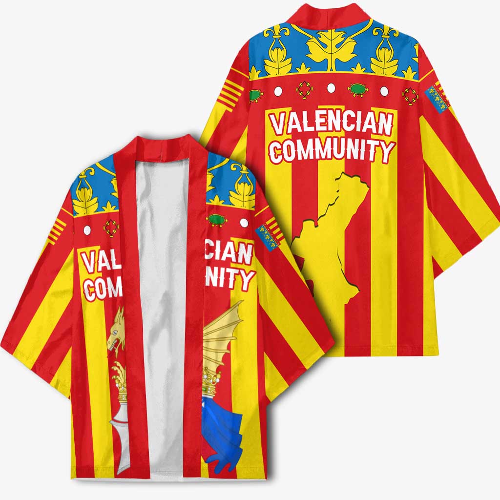 Valencian Community Flag Kimono Autonomous Community of Spain - Wonder Print Shop