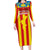 Valencian Community Flag Long Sleeve Bodycon Dress Autonomous Community of Spain - Wonder Print Shop
